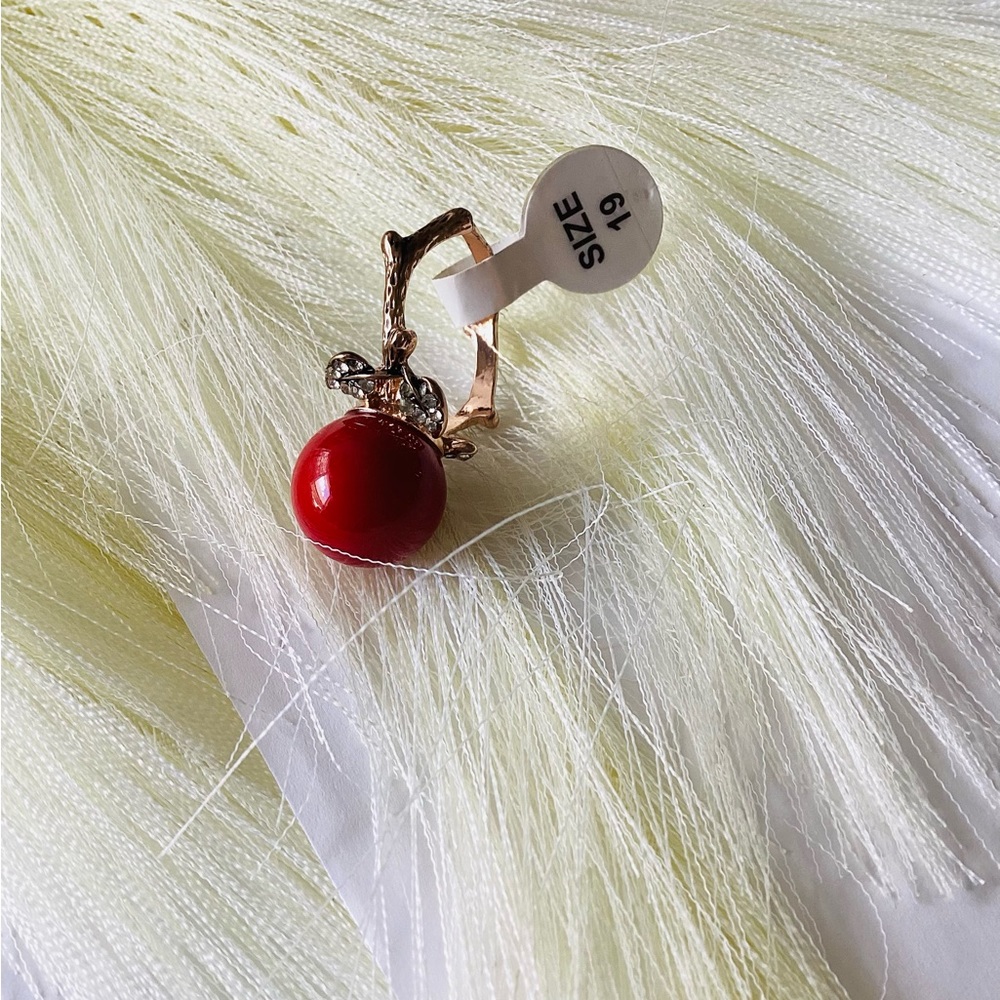 🔥Beautiful Fashion red ruby stone Rose gold color Ring